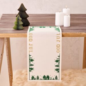 Permin Broderikit Juleløber – Grønne huse