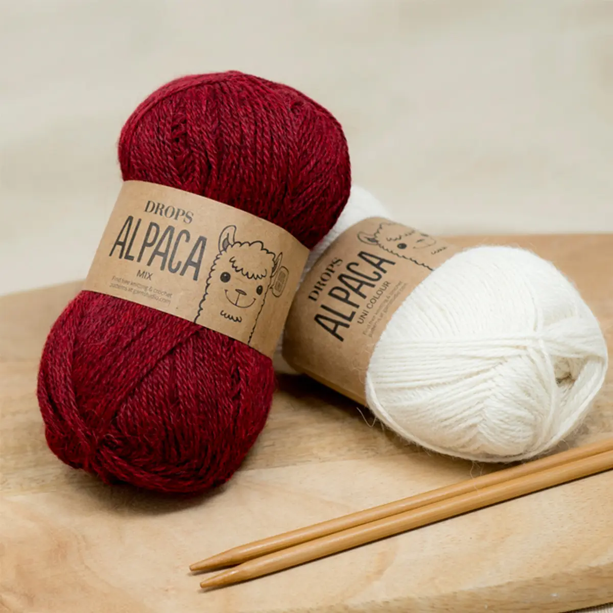 Tropfen Alpaka-Strickgarn