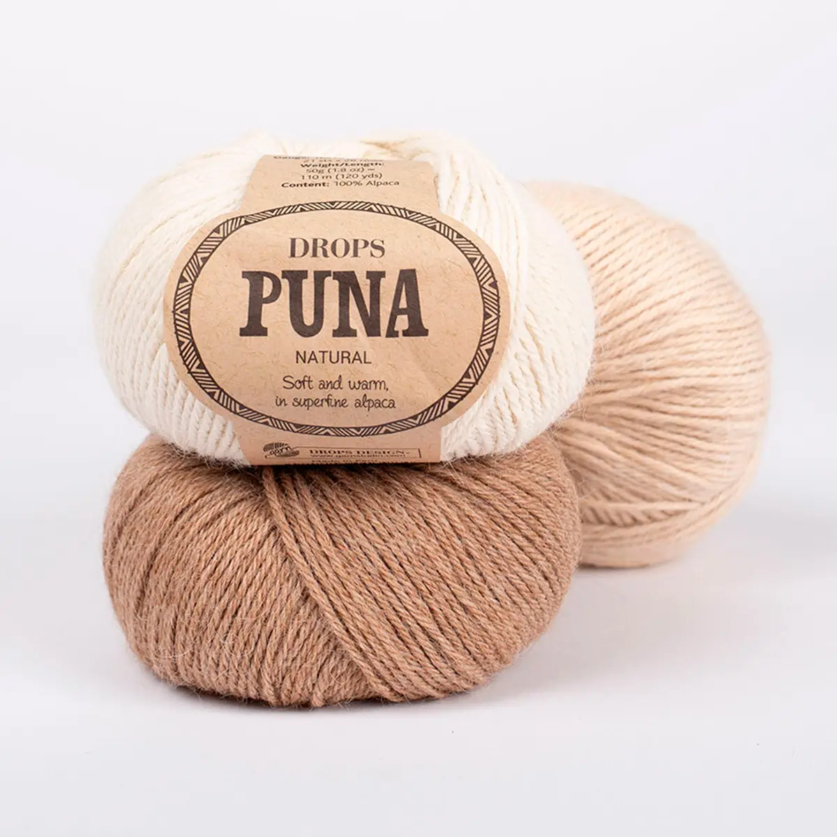 Drops Puna garn i rolige neutrale farver